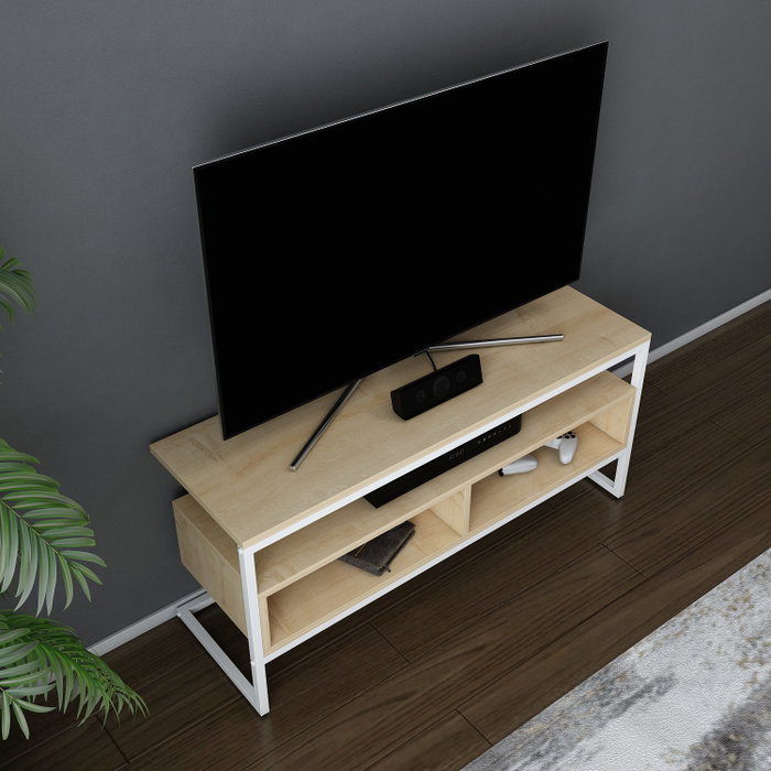 Hanah Home Merrion Soporte de TV Blanco y Roble